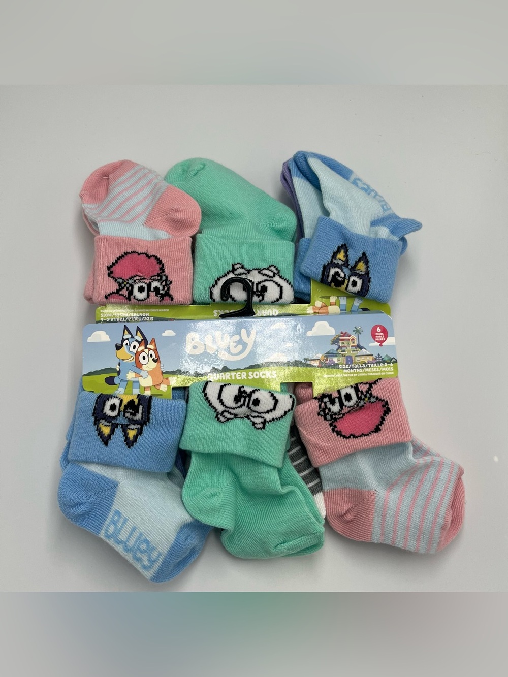 Bluey Kids' Socks - 2 Packs (12 pair total) Multicolor Unisex 0-6 months